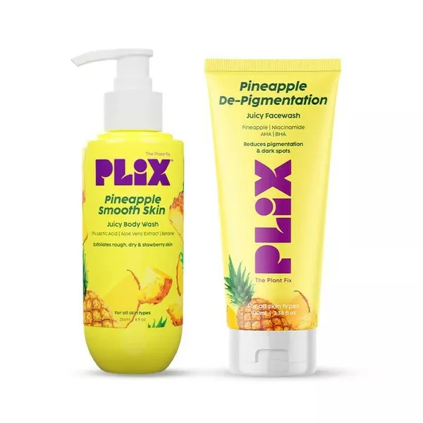 PLIX The Plant Fix Pineapple Glow Duo, Depigmentation Face Wash - combo