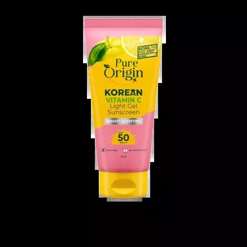 Pure Origin Korean Vitamin C Bright Boosting Light Gel Sunscreen SPF 50 PA++++ - 50 gm