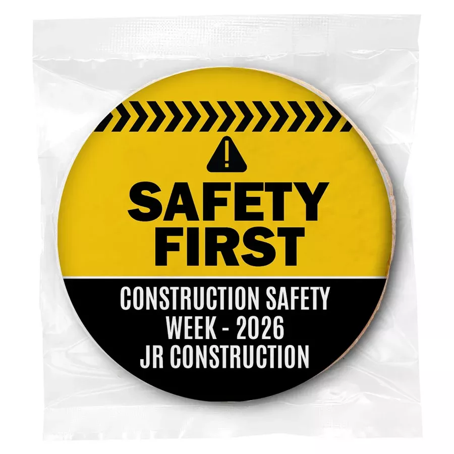 Safety First - Personalized Direct Print On Round Sugar Cookie