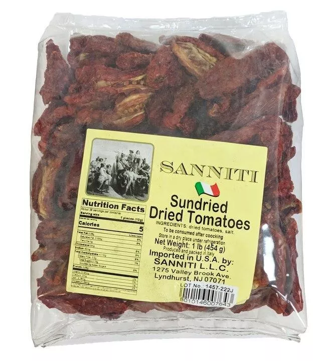 Sanniti Italian Sun-Dried Tomatoes Bags, 1 lb