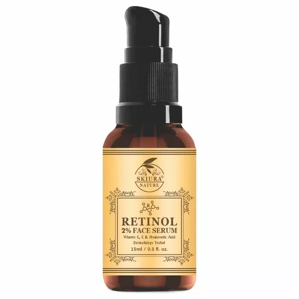 Skiura Nature Retinol 2 % With Vitamin E & Hyaluronic Face Serum - 15 ml