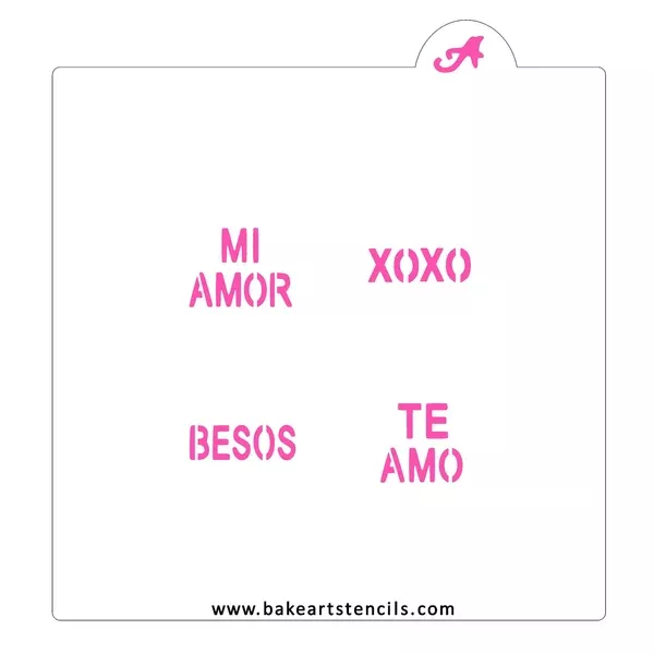 Spanish Conversation Heart Oreo Stencil
