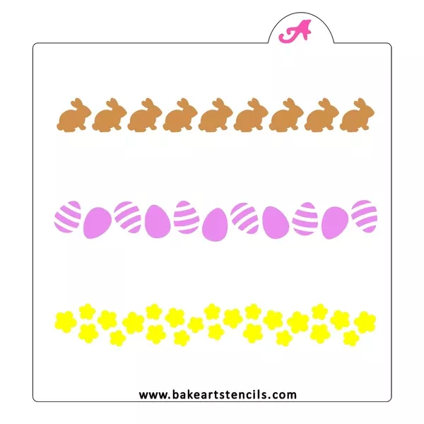 Spring Into Easter Garland Stencil
