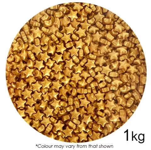 Sprink’d | Gold Stars | Sprinkle Shapes | 100gm
