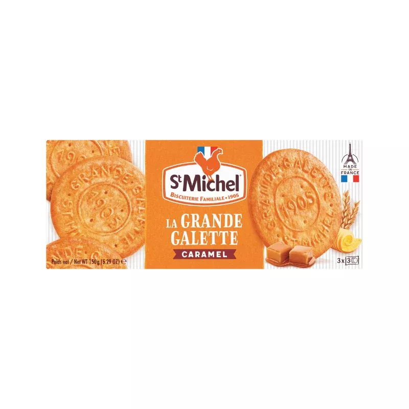 St Michel Galettes Caramel Butter Cookies, 5.3 oz