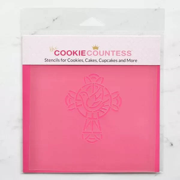 STAINED GLASS CROSS STENCIL
