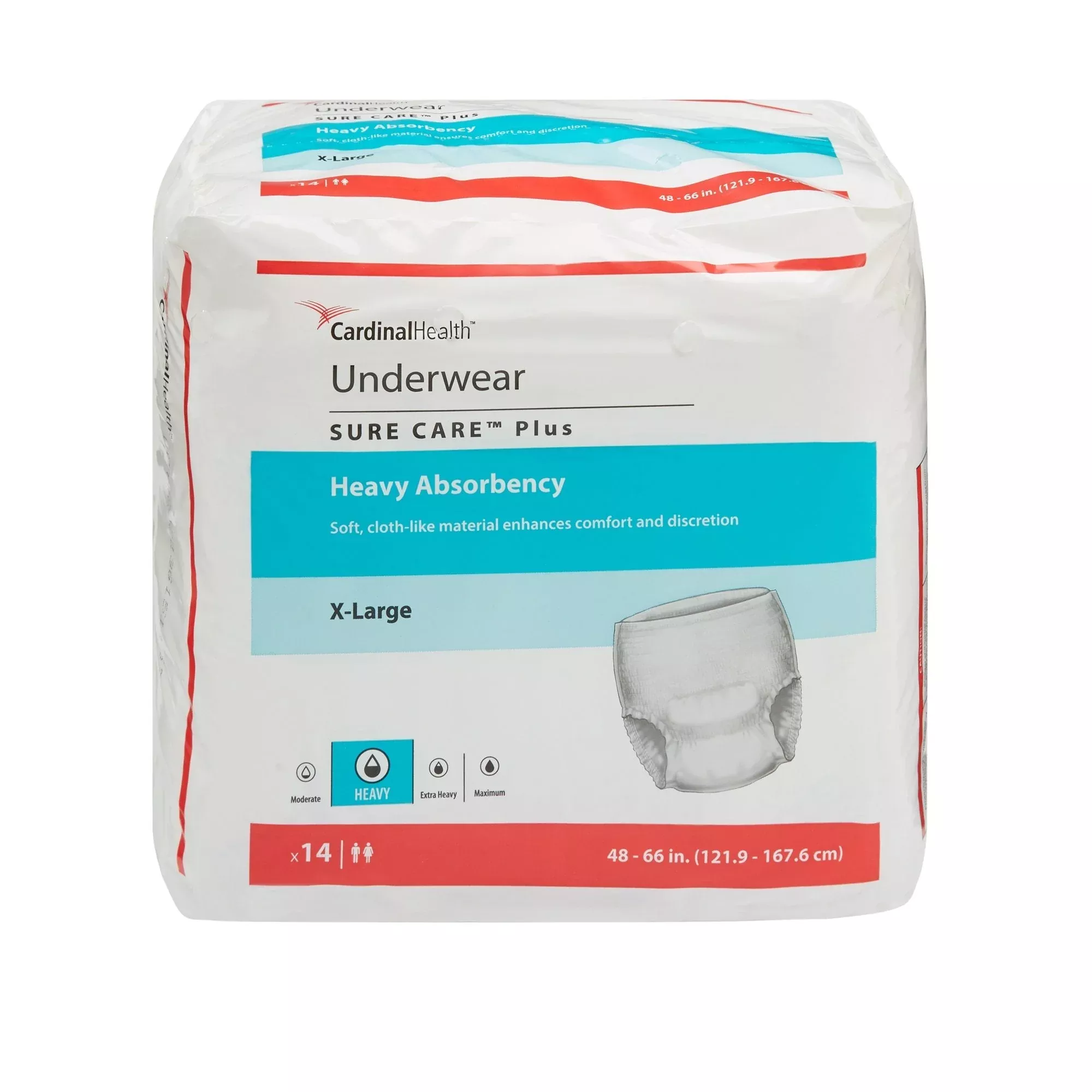 Sure Care™ Plus Heavy Absorbent Underwear, XL, 14 ct