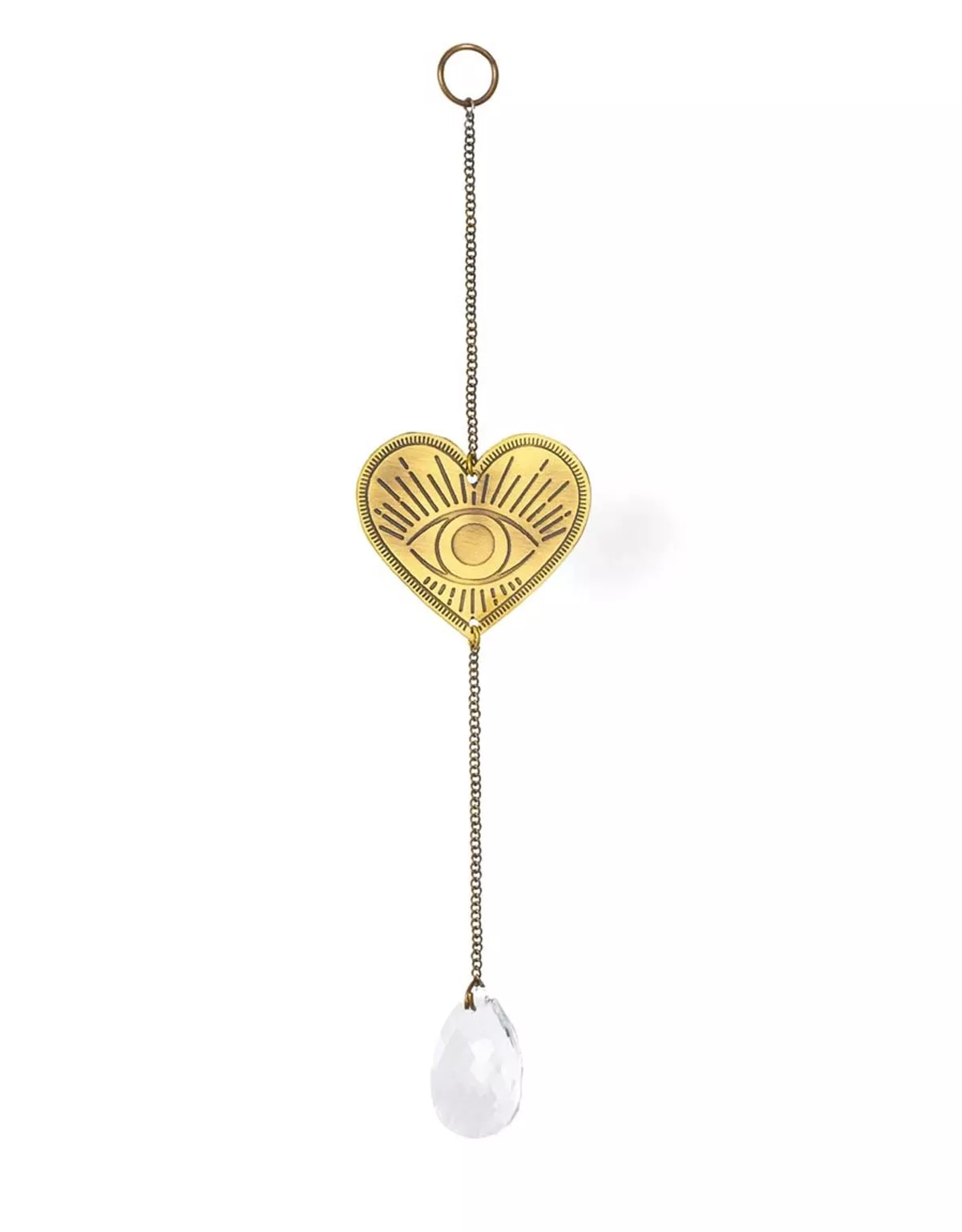 Surya Floral Engraved Brass Suncatcher