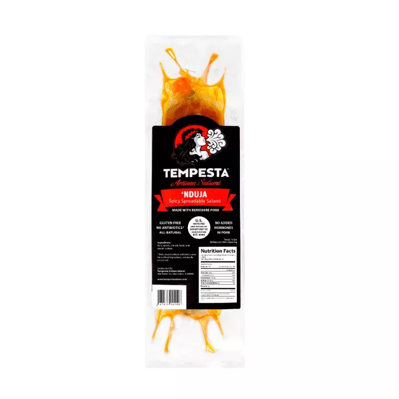 Tempesta Nduja Spreadable Spicy Salami, 1.79 lb [Refrigerate After Opening]