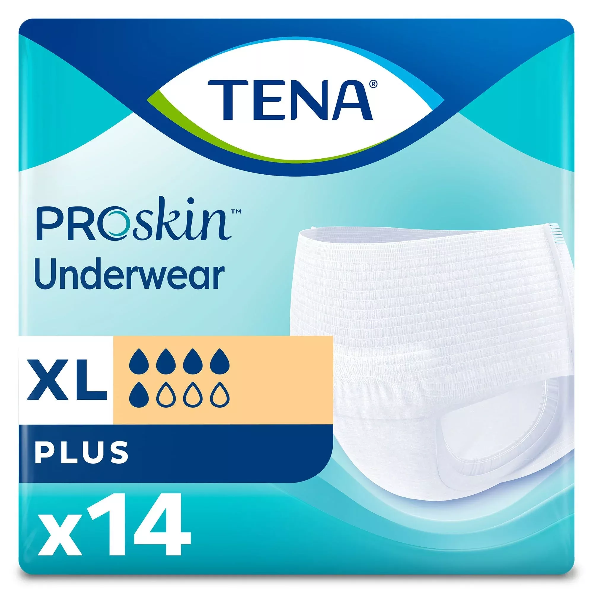 TENA ProSkin™ Plus Fully Breathable Absorbent Underwear, X-Large, 14 ct