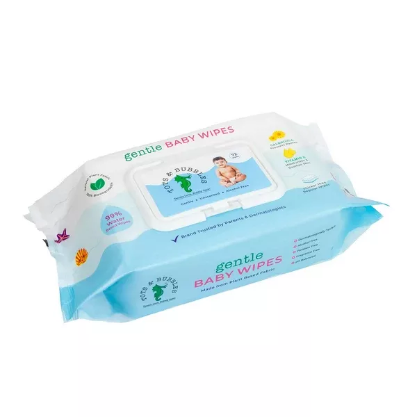 Tots & Bubbles 99% Water Baby Wet Wipes with Lid - 72 pcs