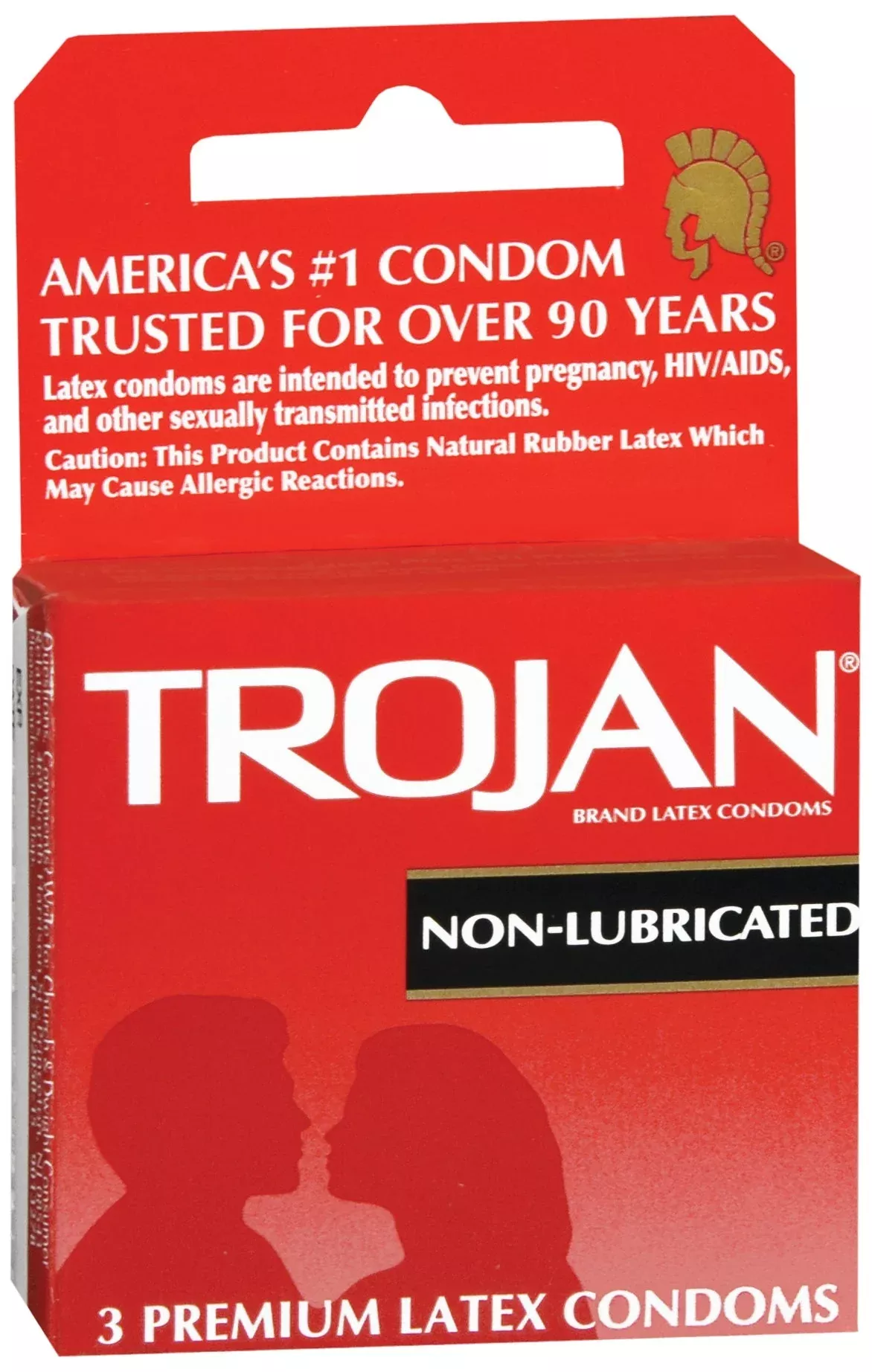 Trojan Nonlubricated Condom, 3 ct