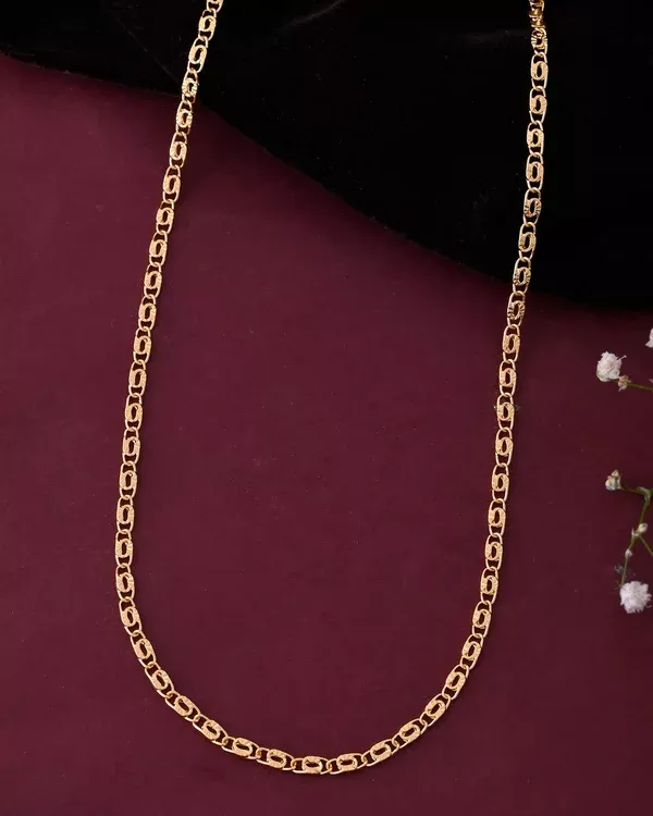 VOJ Gold-Polished Designer Women Chain
