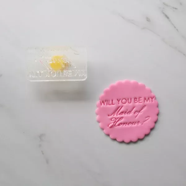 WILL YOU BE MY MAID OF HONOUR EMBOSSER
