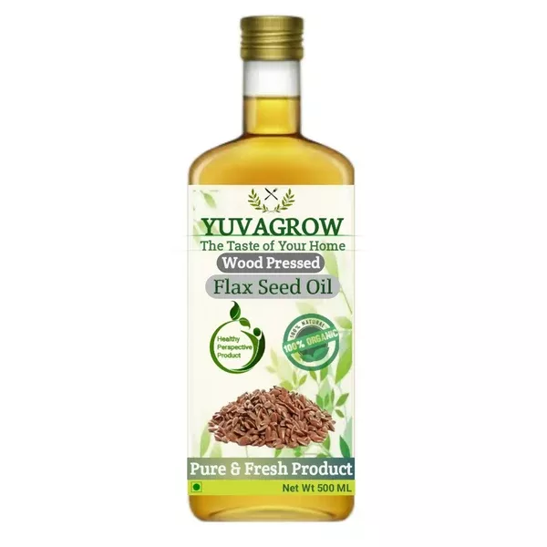 Yuvagrow Wood Pressed Flax Seed Oil - 1 L
