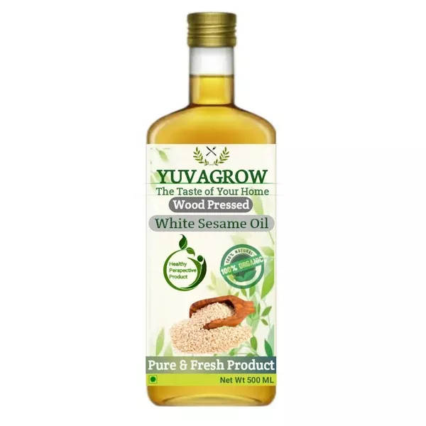 Yuvagrow Wood Pressed White Sesame Oil - 500 ml