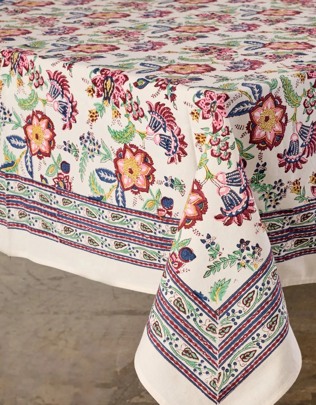 Zaina Floral Blockprint Napkins - Set of 4