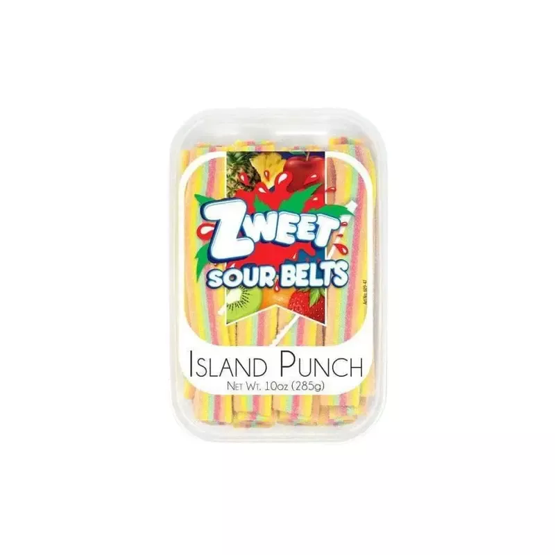 Zweet Island Punch Sour Belts 10 oz. Tub