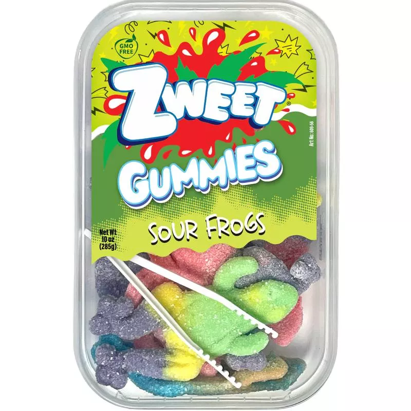 Zweet Sour Gummy Frogs – 10oz (SNG6)